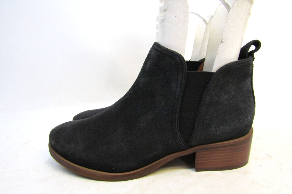 Lucky Brand Womens Size 10 M Black Suede Chelsea Ankle Fashion Boots Bootie